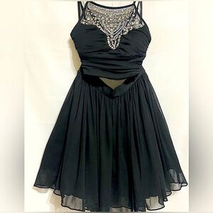 NWT Women’s (Juniors) Prom B. Darlin Black Crop Dress